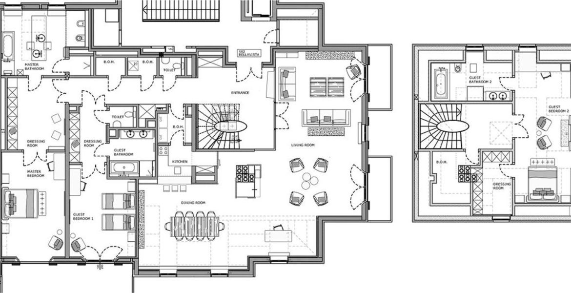 Three-bedroom duplex